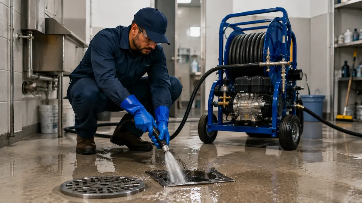 Floor Drain Hydro Jet Cleaning in Soledad