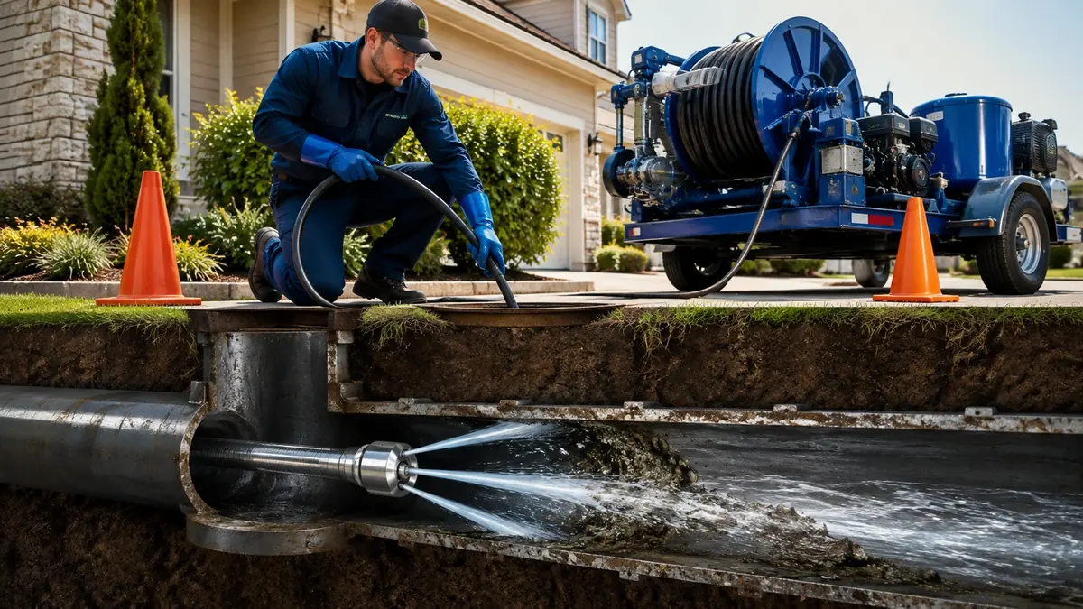 Main Sewer Line Hydro Jet Cleaning in Soledad