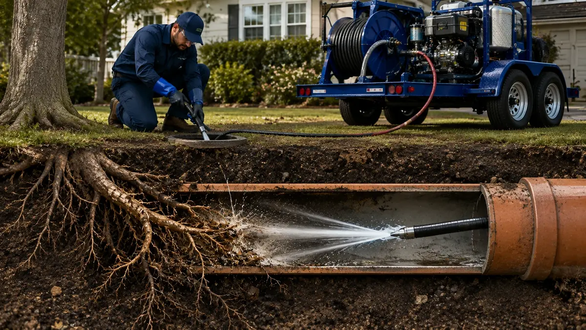 Tree Root Removal with Hydro Jetting in Soledad